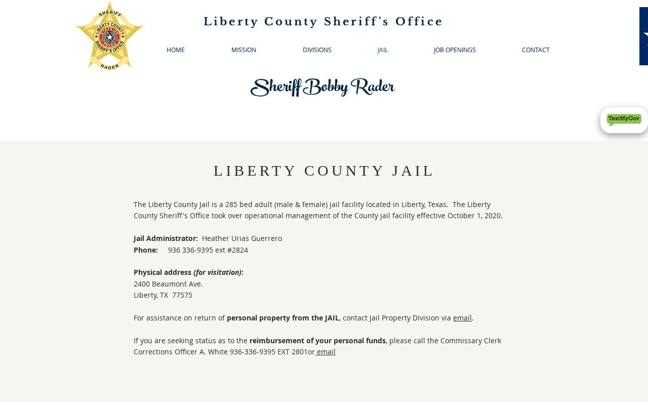 Liberty County Jail release records official facility page