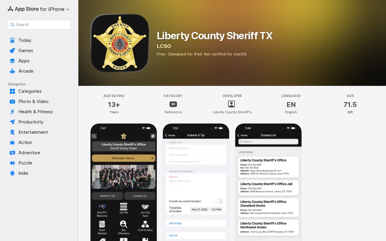 Liberty County Sheriff app without verified released inmate mugshots